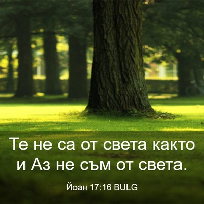 Picture 03 - Йоан 17:16 BULG - Те не са от света както и Аз - Bible Verse Picture