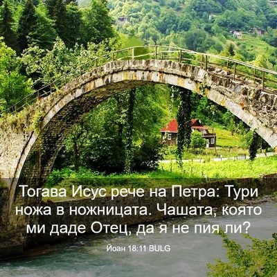 Picture 03 - Йоан 18:11 BULG - Тогава Исус рече на Петра: - Bible Verse Picture