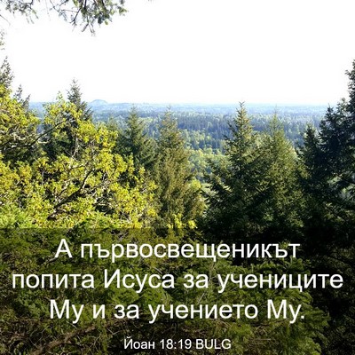 Picture 03 - Йоан 18:19 BULG - А първосвещеникът попита - Bible Verse Picture