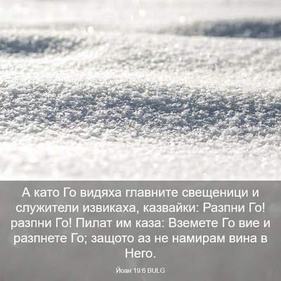 Picture 03 - Йоан 19:6 BULG - А като Го видяха главните - Bible Verse Picture