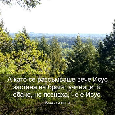 Picture 03 - Йоан 21:4 BULG - А като се разсъмваше вече - Bible Verse Picture