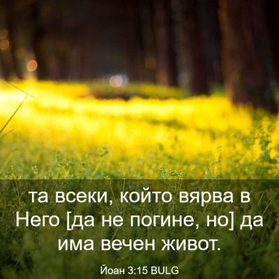Picture 03 - Йоан 3:15 BULG - та всеки, който вярва в - Bible Verse Picture