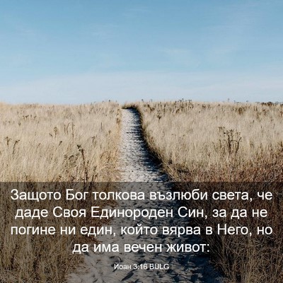 Picture 03 - Йоан 3:16 BULG - Защото Бог толкова възлюби - Bible Verse Picture