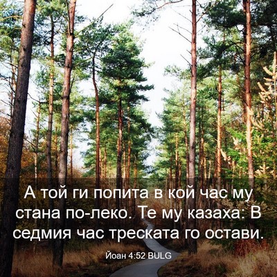 Picture 03 - Йоан 4:52 BULG - А той ги попита в кой час му - Bible Verse Picture
