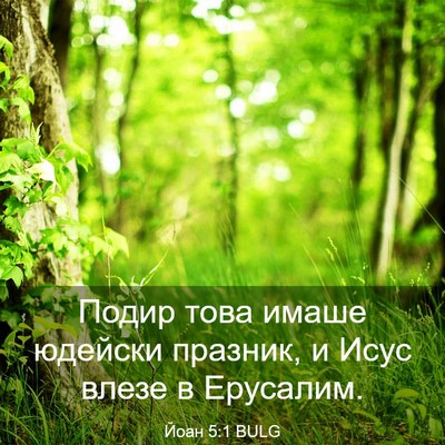 Picture 03 - Йоан 5:1 BULG - Подир това имаше юдейски - Bible Verse Picture