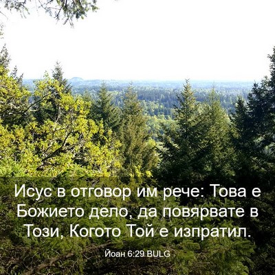 Picture 03 - Йоан 6:29 BULG - Исус в отговор им рече: - Bible Verse Picture