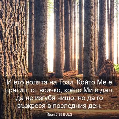 Picture 03 - Йоан 6:39 BULG - И ето волята на Този, Който - Bible Verse Picture