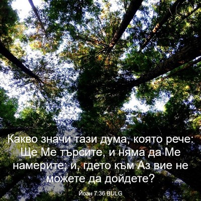 Picture 03 - Йоан 7:36 BULG - Какво значи тази дума, - Bible Verse Picture