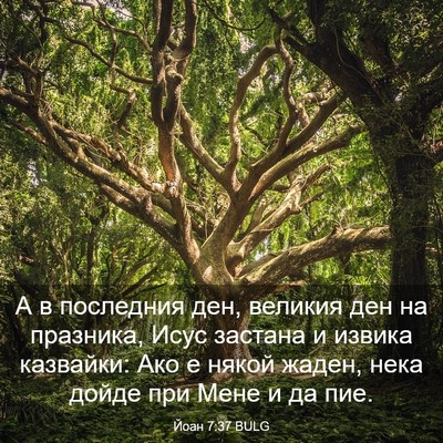 Picture 03 - Йоан 7:37 BULG - А в последния ден, великия - Bible Verse Picture