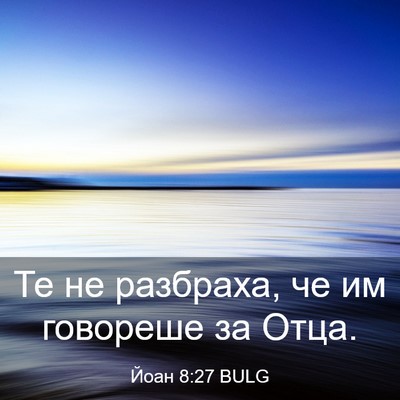Picture 03 - Йоан 8:27 BULG - Те не разбраха, че им - Bible Verse Picture