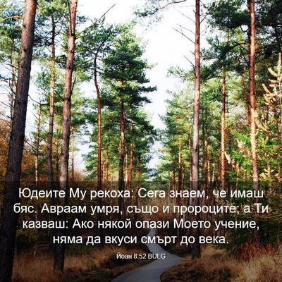 Picture 03 - Йоан 8:52 BULG - Юдеите Му рекоха: Сега - Bible Verse Picture