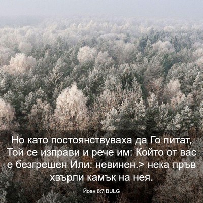 Picture 03 - Йоан 8:7 BULG - Но като постоянствуваха да - Bible Verse Picture