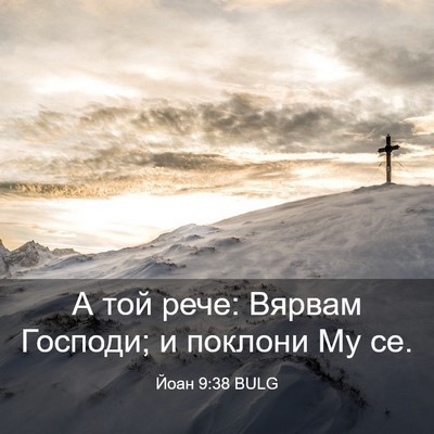 Picture 03 - Йоан 9:38 BULG - А той рече: Вярвам Господи; - Bible Verse Picture