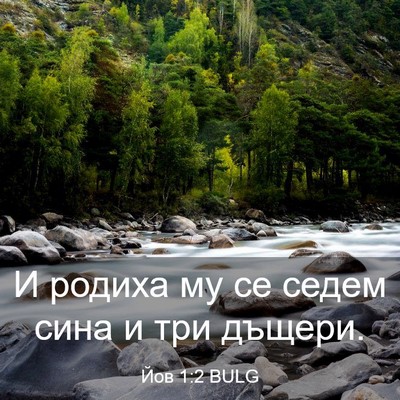 Picture 03 - Йов 1:2 BULG - И родиха му се седем сина и - Bible Verse Picture