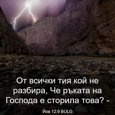 Picture 03 - Йов 12:9 BULG - От всички тия кой не - Bible Verse Picture
