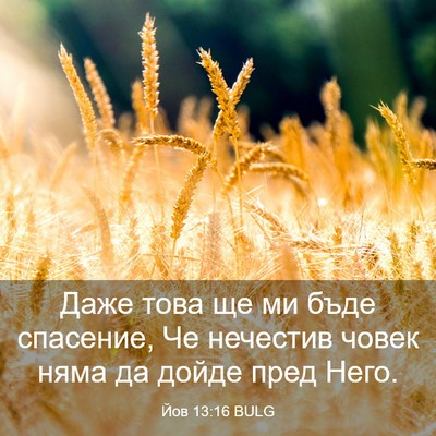 Picture 03 - Йов 13:16 BULG - Даже това ще ми бъде - Bible Verse Picture