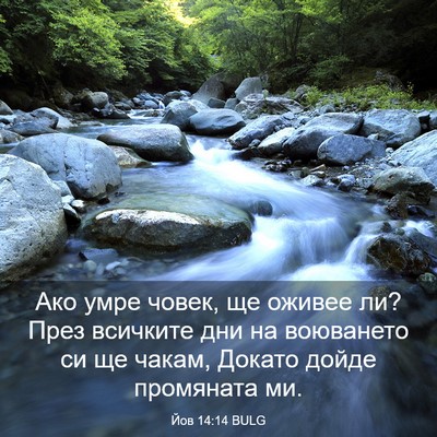 Picture 03 - Йов 14:14 BULG - Ако умре човек, ще оживее - Bible Verse Picture