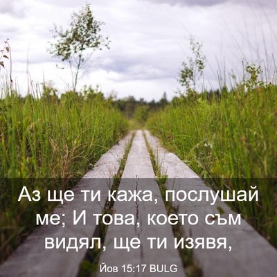 Picture 03 - Йов 15:17 BULG - Аз ще ти кажа, послушай ме; - Bible Verse Picture