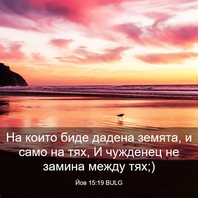 Picture 03 - Йов 15:19 BULG - На които биде дадена - Bible Verse Picture