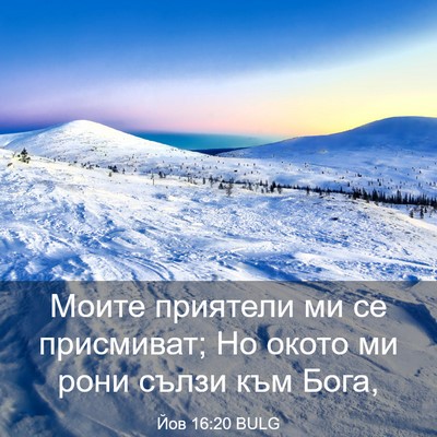Picture 03 - Йов 16:20 BULG - Моите приятели ми се - Bible Verse Picture