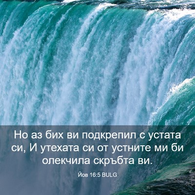 Picture 03 - Йов 16:5 BULG - Но аз бих ви подкрепил с - Bible Verse Picture