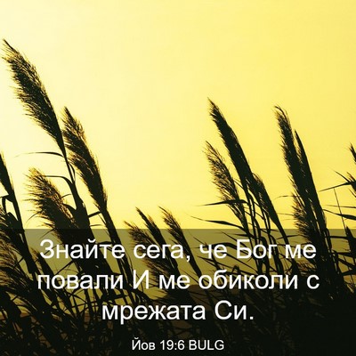 Picture 03 - Йов 19:6 BULG - Знайте сега, че Бог ме - Bible Verse Picture