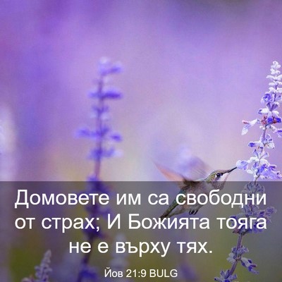 Picture 03 - Йов 21:9 BULG - Домовете им са свободни от - Bible Verse Picture