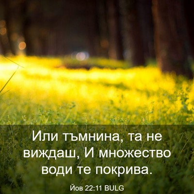 Picture 03 - Йов 22:11 BULG - Или тъмнина, та не виждаш, И - Bible Verse Picture