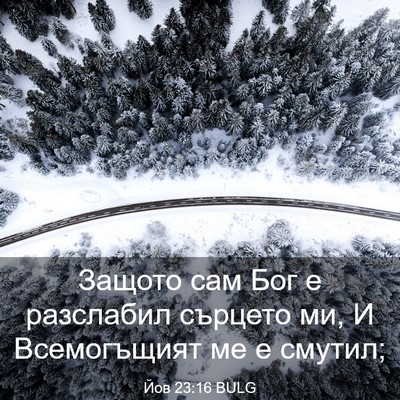 Picture 03 - Йов 23:16 BULG - Защото сам Бог е разслабил - Bible Verse Picture