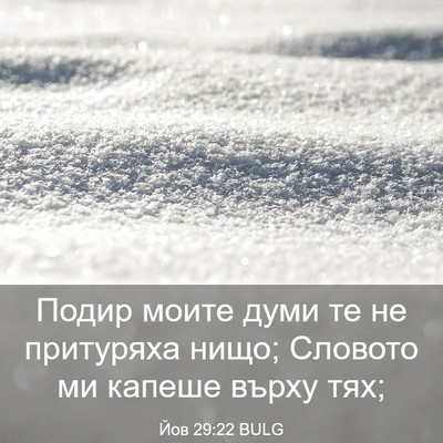 Picture 03 - Йов 29:22 BULG - Подир моите думи те не - Bible Verse Picture