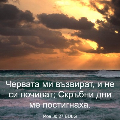 Picture 03 - Йов 30:27 BULG - Червата ми възвират, и не - Bible Verse Picture