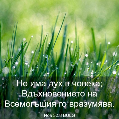 Picture 03 - Йов 32:8 BULG - Но има дух в човека; - Bible Verse Picture