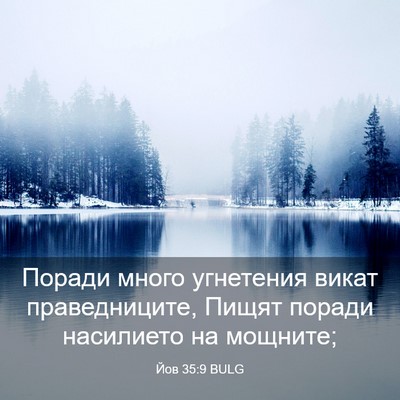 Picture 03 - Йов 35:9 BULG - Поради много угнетения - Bible Verse Picture