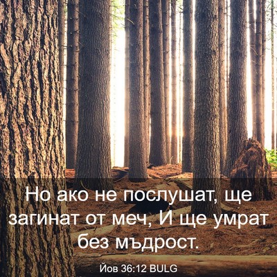 Picture 03 - Йов 36:12 BULG - Но ако не послушат, ще - Bible Verse Picture