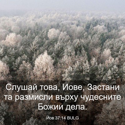 Picture 03 - Йов 37:14 BULG - Слушай това, Иове, Застани - Bible Verse Picture