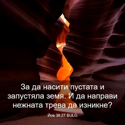 Picture 03 - Йов 38:27 BULG - За да насити пустата и - Bible Verse Picture