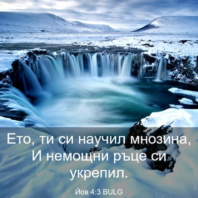 Picture 03 - Йов 4:3 BULG - Ето, ти си научил мнозина, И - Bible Verse Picture