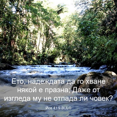 Picture 03 - Йов 41:9 BULG - Ето, надеждата да го хване - Bible Verse Picture