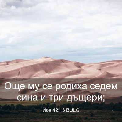 Picture 03 - Йов 42:13 BULG - Още му се родиха седем сина - Bible Verse Picture
