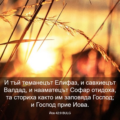 Picture 03 - Йов 42:9 BULG - И тъй теманецът Елифаз, и - Bible Verse Picture