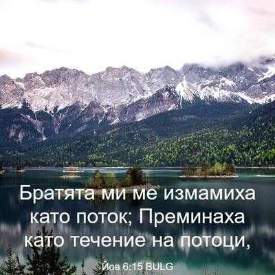 Picture 03 - Йов 6:15 BULG - Братята ми ме измамиха - Bible Verse Picture