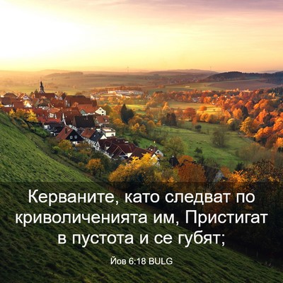Picture 03 - Йов 6:18 BULG - Керваните, като следват по - Bible Verse Picture
