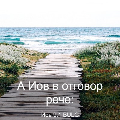 Picture 03 - Йов 9:1 BULG - А Иов в отговор - Bible Verse Picture