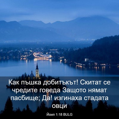 Picture 03 - Йоил 1:18 BULG - Как пъшка добитъкът! - Bible Verse Picture
