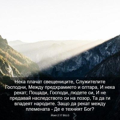 Picture 03 - Йоил 2:17 BULG - Нека плачат свещениците, - Bible Verse Picture