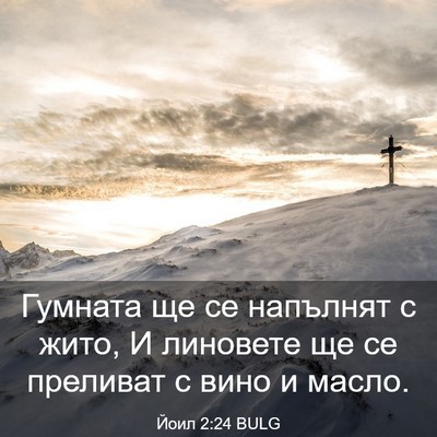 Picture 03 - Йоил 2:24 BULG - Гумната ще се напълнят с - Bible Verse Picture