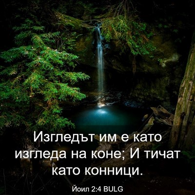 Picture 03 - Йоил 2:4 BULG - Изгледът им е като изгледа - Bible Verse Picture