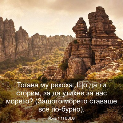 Picture 03 - Йона 1:11 BULG - Тогава му рекоха: Що да ти - Bible Verse Picture