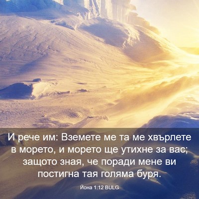 Picture 03 - Йона 1:12 BULG - И рече им: Вземете ме та ме - Bible Verse Picture