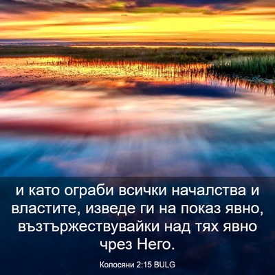 Picture 03 - Колосяни 2:15 BULG - и като ограби всички - Bible Verse Picture